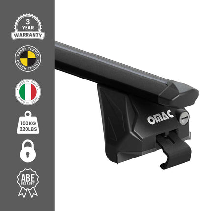 Dachträger Grundtäger für Audi e-Tron 2018-2025 100kg Alu Schwarz 2 tlg ABE