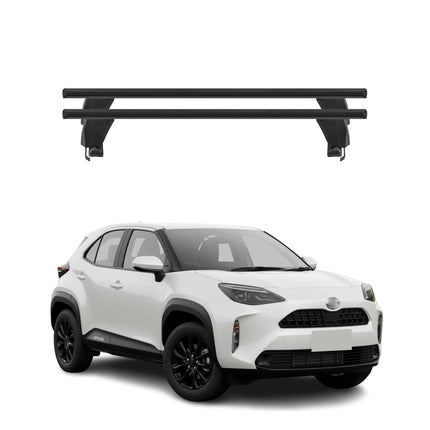 Menabo Dachträger Grundträger für Toyota Yaris Cross 2021-2026 Alu Schwarz 2tlg