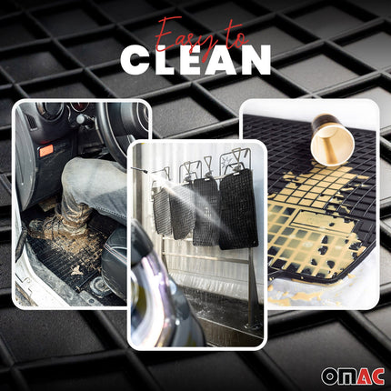 OMAC Gummi Fußmatten für Renault Modus 2004-2012 Automatten Gummi Schwarz 4tlg