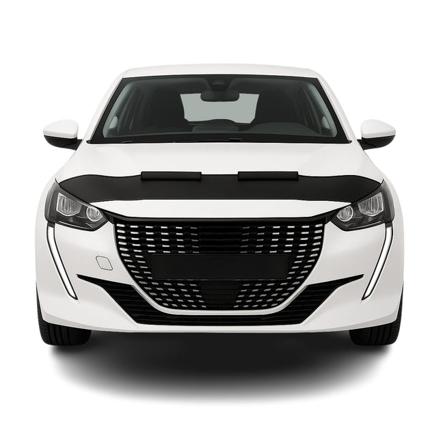 Haubenbra Steinschlagschutz Bonnet Bra für Peugeot 208 2019-2026 Schwarz Halb