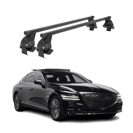 Menabo Dachträger Grundtäger für Genesis G80 2017-2026 50kg Stahl Schwarz 2 tlg