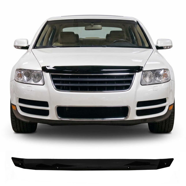 Motorhaube Deflektor Insekten Steinschlagschutz für Vw Touareg 2003-2010 Schwarz