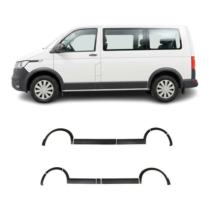 Radlaufschutz Kotflügel für VW T6 Transporter 2015-2019 Langer ABS Schwarz 11tlg