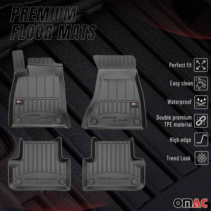 OMAC Gummi Fußmatten für Audi A4 Limo Avant Allroad B9 2016-2025 Premium TPE 4x