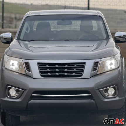 Kühlergrill Leisten Grillleisten für Nissan Navara 2016-2020 Edelstahl Chrom