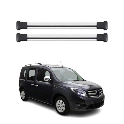 Dachträger Grundtäger für Mercedes Citan W415 2012-2021 75kg Alu Grau 2 tlg
