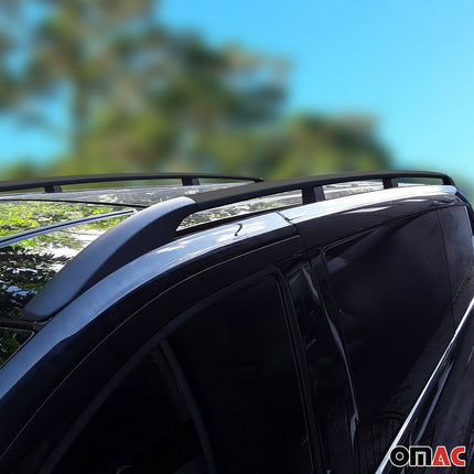 Dachreling Dachgepäckträger Relingträger für Jeep Renegade 2015-2024 Alu Schwarz