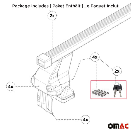Menabo Dachträger Grundtäger für Honda CR-V mk3 2006-2012 50kg Stahl Schwarz 2x