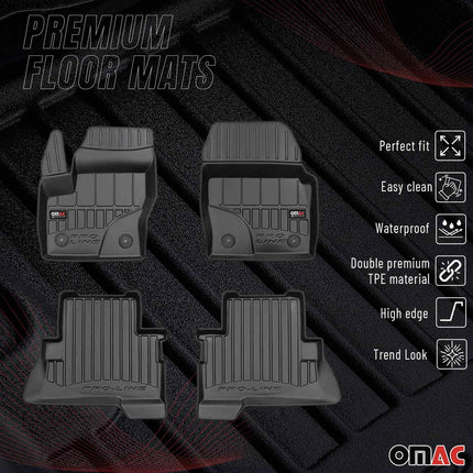 OMAC Gummi Fußmatten für Ford Kuga II 2012-2019 Premium TPE 3D Automatten 4tlg