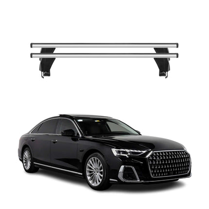 Menabo Dachträger Grundtäger für Audi A8 Limo 2018-2026 50kg Alu Silber 2 tlg