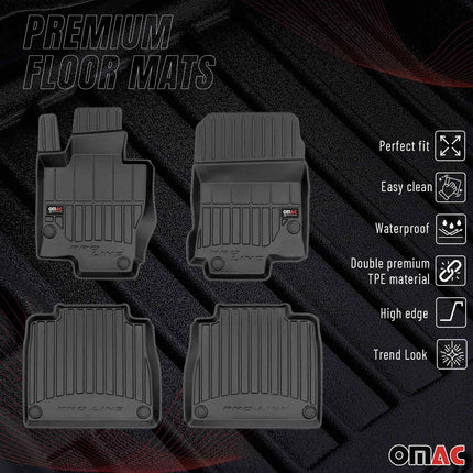 OMAC Gummi Fußmatten für Mercedes GLS X167 2020-2024 Premium Gummi Schwarz 4tlg