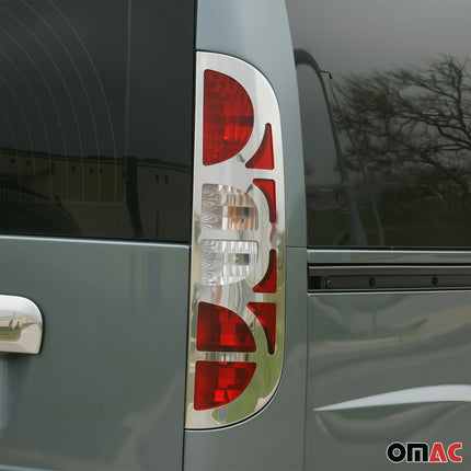 Rücklicht Leisten Heckleuchte für Fiat Doblo 2006-2010 L+R Edelstahl Chrom 2tlg