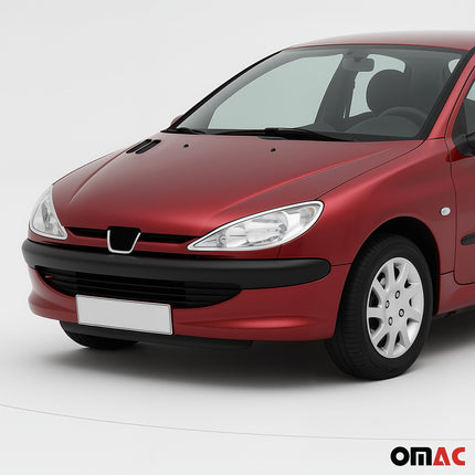 Scheinwerfer Leisten Scheinwerferblende für Peugeot 206 1998-2010 Chrom ABS 2tlg