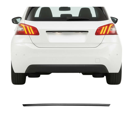 Kofferraumleiste für Peugeot 308 Schrägheck 2014-2021 Edelstahl Dunkel Chrom