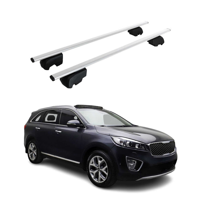 Dachträger Gepäckträger für Kia Sorento 2014-2020 Grundträger ABE Silber 2x