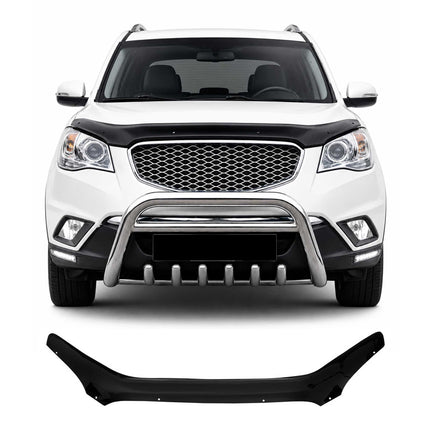 Motorhaube Deflektor Insektenschutz für Ssangyong Actyon 2010-2013 Dunkel