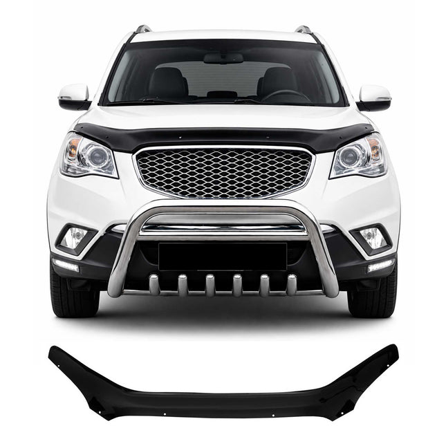Motorhaube Deflektor Insektenschutz für Ssangyong Actyon 2010-2013 Dunkel