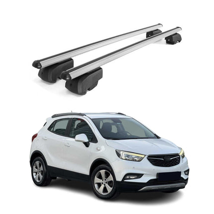Dachträger Grundtäger für Opel Mokka X 2016-2019 75kg Aluminium Silber 2 tlg