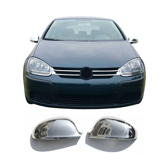 Spiegelkappen Spiegelabdeckung für VW Golf 2008-2013 Edelstahl Chrom 2tlg