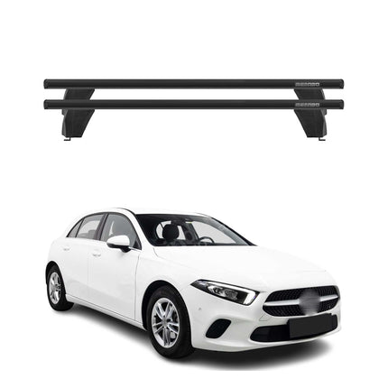 Menabo Dachträger für Mercedes A Klasse W177 2018-2026 75kg Alu Schwarz 2x
