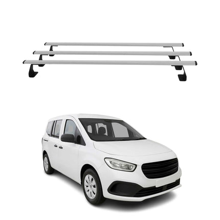 Dachträger Grundtäger für Mercedes Citan W420 2021-2026 75kg Stahl Silber 3 tlg