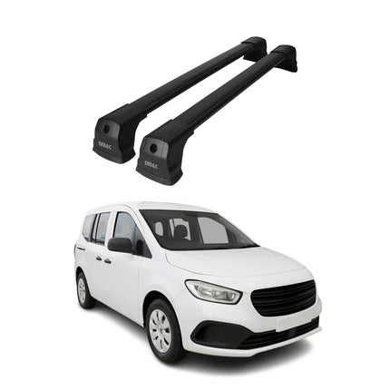 Dachträger Grundtäger für Mercedes Citan W420 2021-2026 75kg Alu Schwarz 2tlg