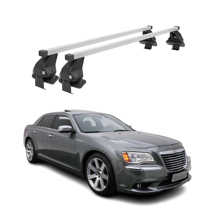Menabo Dachträger Grundtäger für Lancia Thema 2011-2014 50kg Stahl Silber 2 tlg