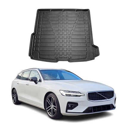 Kofferraumwanne Laderaumwanne für Volvo V60 2019-2026 Gummi TPE Schwarz