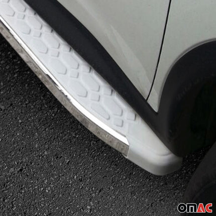 Alu Seitenbretter Trittbretter für Opel Antara Chevrolet Captiva 2016-2020 Weiß
