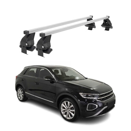 Menabo Dachträger Grundtäger für VW T-Roc 2017-2025 50kg Stahl Silber 2 tlg