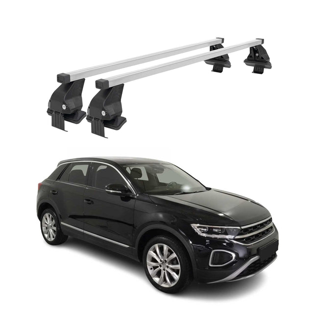 Menabo Dachträger Grundtäger für VW T-Roc 2017-2025 50kg Stahl Silber 2 tlg