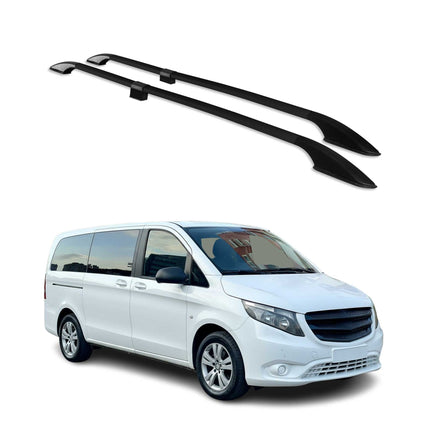 Dachreling für Mercedes Vito W639 W447 2003-2026 L2 Aluminium Schwarz