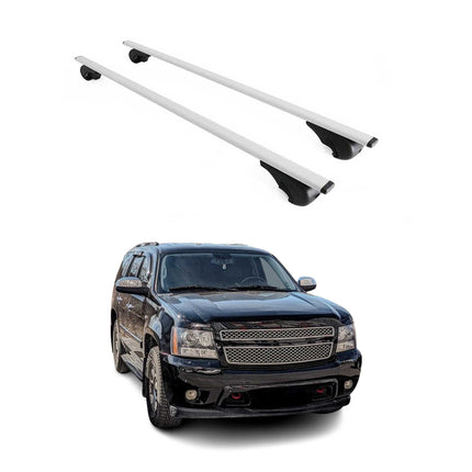 Dachträger Grundtäger für Chevrolet Tahoe 2000-2015 75kg Metall Silber 2 tlg