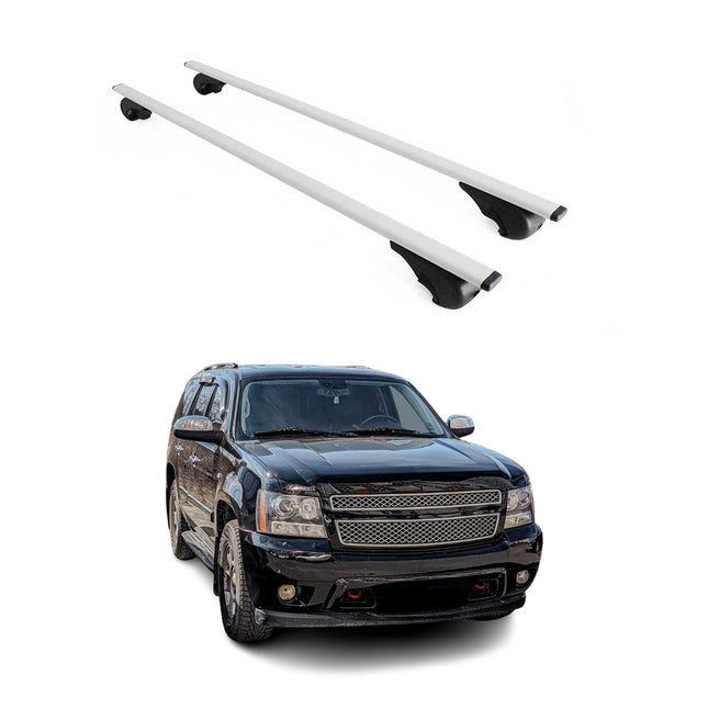 Dachträger Grundtäger für Chevrolet Tahoe 2000-2015 75kg Metall Silber 2 tlg