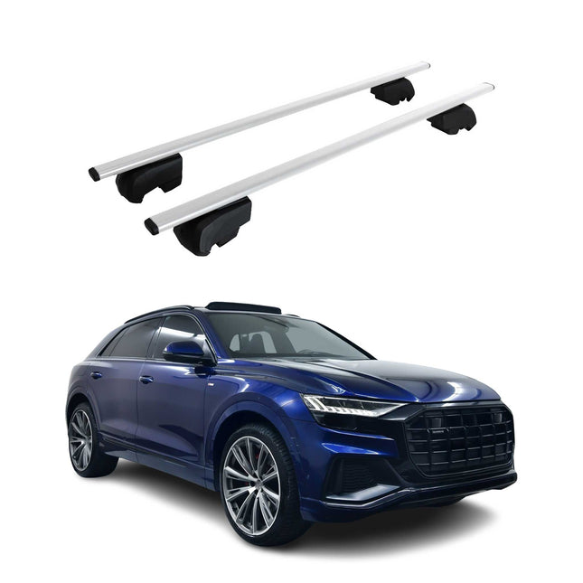 Dachträger Grundtäger für Audi Q8 2018-2026 75kg Metall Silber 2 tlg