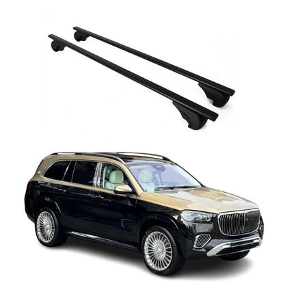 Dachträger Grundtäger für Mercedes GLS X167 2020-2026 75kg Metall Schwarz 2 tlg