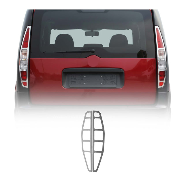 Rücklicht Leisten Heckleuchte für Fiat Doblo 2000-2006 Edelstahl Chrom 2tlg
