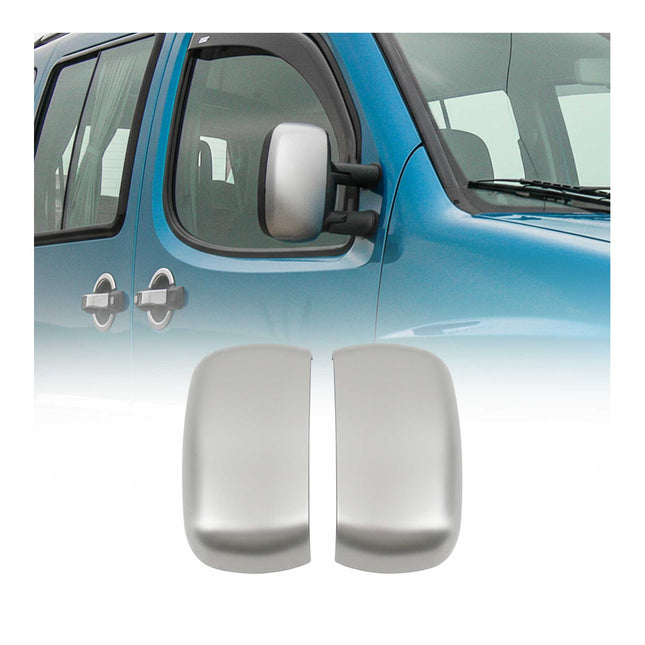 Spiegelkappen Spiegelabdeckung für Fiat Doblo 2000-2010 Chrom ABS Matt 2tlg