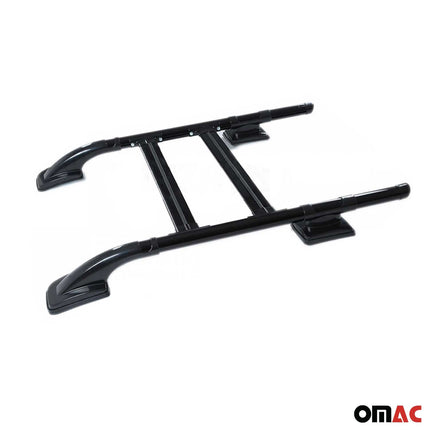 Dachreling & Dachträger Satz für VW Amarok DoubleCab 2010-2022 Alu Schwarz 4x