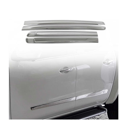 Seitentürleiste Türleisten Türschutzleiste für Toyota Hilux 2005-2015 Chrom 4x