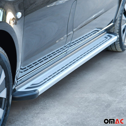 Trittbretter Seitenschweller Seitenbretter für Audi Q3 8U 2011-2018 Alu Grau