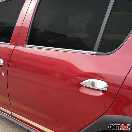 Fensterleisten Zierleisten für Dacia Sandero 2012-2020 Edelstahl Chrom 4tlg