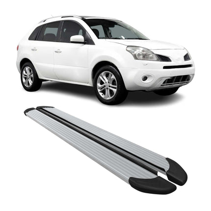 Seitenschweller Trittbretter Schweller für Renault Koleos 2007-2017 Alu Grau