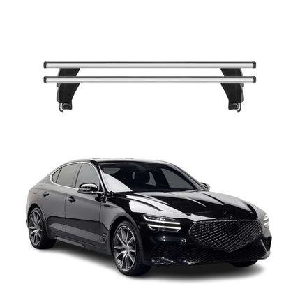 Menabo Dachträger Grundtäger für Genesis G70 2018-2026 50kg Alu Silber 2 tlg