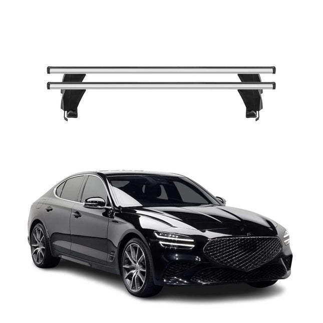 Menabo Dachträger Grundtäger für Genesis G70 2018-2026 50kg Alu Silber 2 tlg