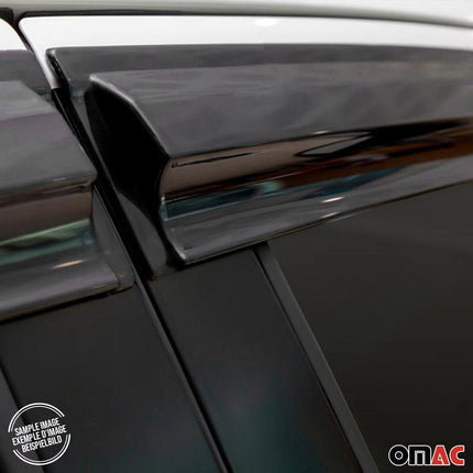 4x Windabweiser Regenabweiser für Hyundai Kona 2018-2023 Dunkel Acryl