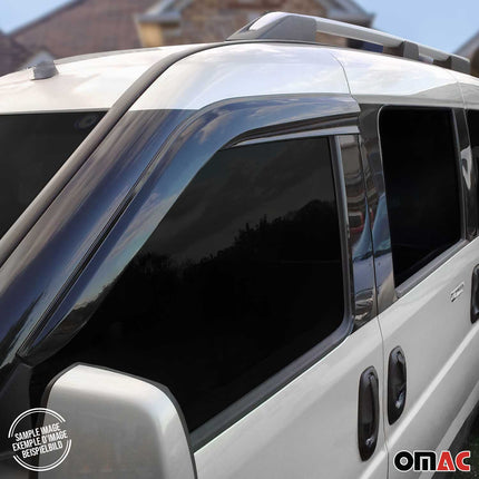 2x Windabweiser Regenabweiser für Opel Combo C 2001-2011 Acryl Dunkel