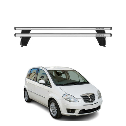Menabo Dachträger Grundtäger für Lancia Musa 2004-2006 75kg Alu Silber 2 tlg