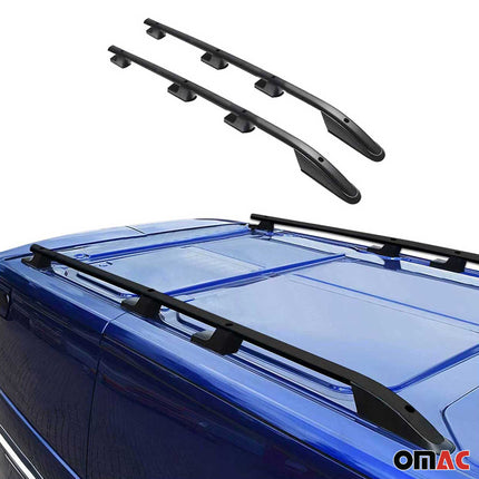 Alu Dachreling für Renault Trafic / Opel Vivaro A 2001-2014 L2 Langer Schwarz