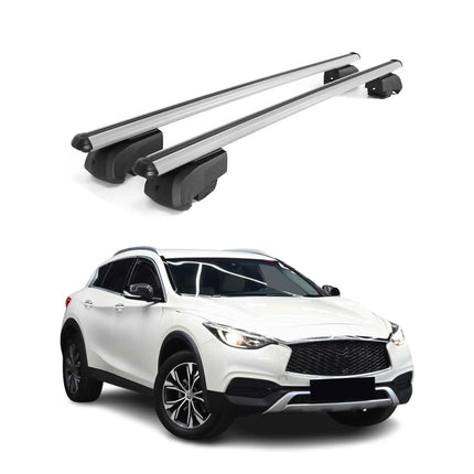 Dachträger Gepäckträger für Infiniti QX30 2017-2019 Querträger ABE Alu Grau